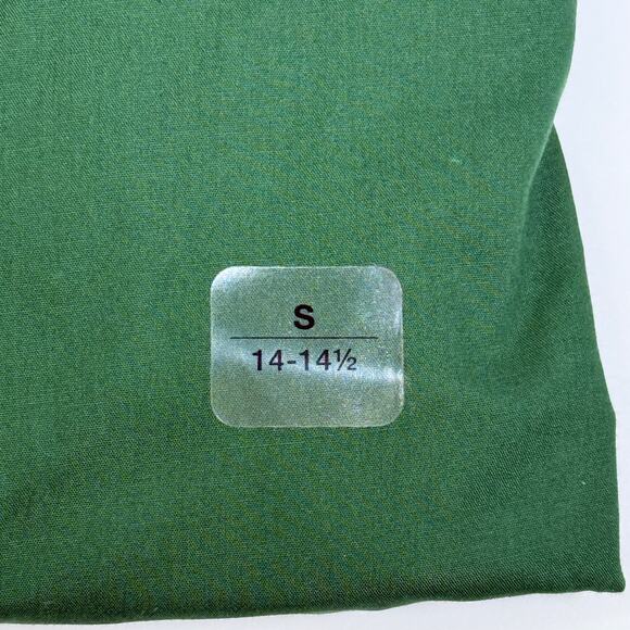 Club Room Men's Regular-Fit Dress Shirt, Evergreen Solid small neck 14-14.5 $50 - Picture 4 of 6